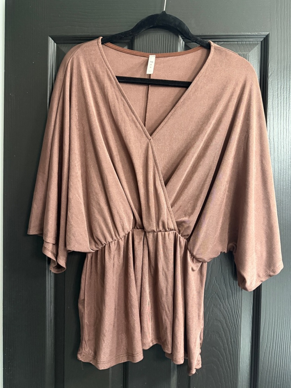 mts Dusty Rose V-Neck Wrap Blouse
